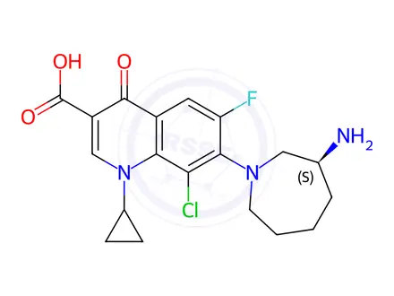 Chemical structure of Besifloxacin (3S)-Isomer