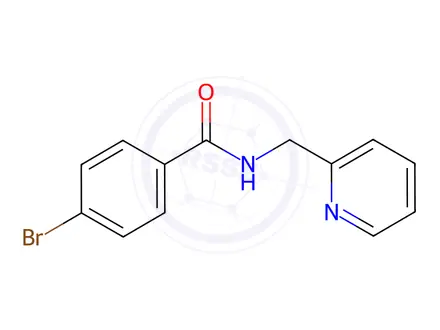 Chemical structure of 4-Bromo-N-(pyridin-2-ylmethyl)benzamide
