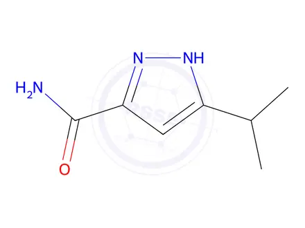 Chemical structure of 5-Isopropyl-1H-pyrazole-3-carboxamide