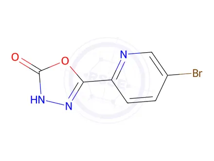 Chemical structure of 5-(5-Bromopyridin-2-yl)-1,3,4-oxadiazol-2(3H)-one