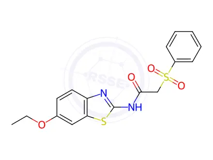 Chemical structure of N-(6-Ethoxybenzo[d]thiazol-2-yl)-2-(phenylsulfonyl)acetamide