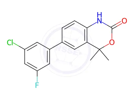 Chemical structure of 6-(3-CHLORO-5-FLUOROPHENYL)-4,4-DIMETHYL-1H-BENZO[D][1,3]OXAZIN-2(4H)-ONE