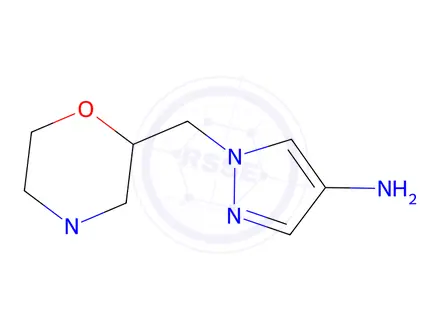 Chemical structure of 1-((4-Methylmorpholin-2-yl)methyl)-1h-pyrazol-4-amine