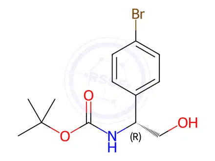 Chemical structure of Tert-butyl (R)-(1-(4-bromophenyl)-2-hydroxyethyl)carbamate