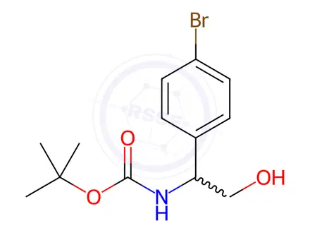 Chemical structure of N-Boc-1-(4-bromophenyl)-2-hydroxyethylamine