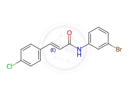 Chemical structure of N-(3-Bromophenyl)-3-(4-chlorophenyl)acrylamide