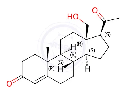 Chemical structure of Progesterone Impurity 142