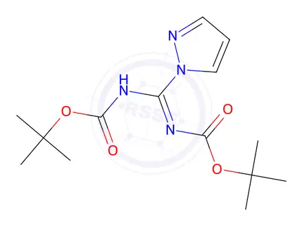 Chemical structure of N,N'-Bis-boc-1-guanylpyrazole