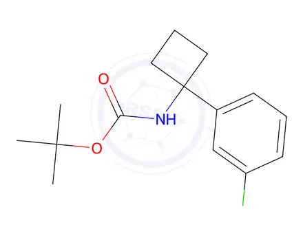 Chemical structure of tert-Butyl N-[1-(3-chlorophenyl)cyclobutyl]carbamate