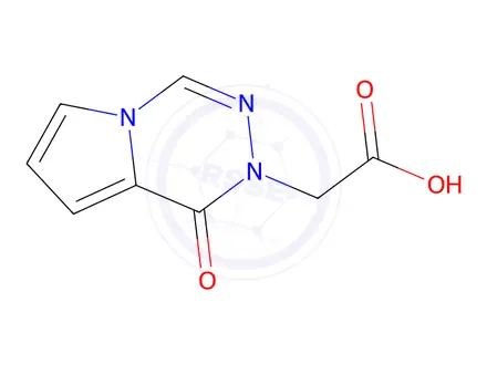 Chemical structure of 2-{1-oxo-1H,2H-pyrrolo[1,2-d][1,2,4]triazin-2-yl}acetic Acid