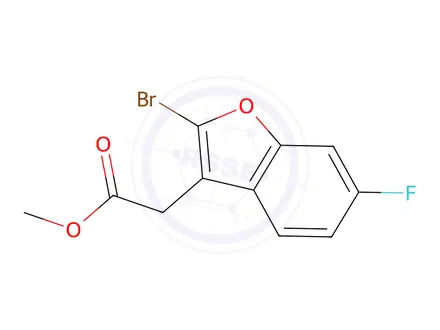 Chemical structure of Methyl 2-(2-bromo-6-fluorobenzofuran-3-yl)acetate