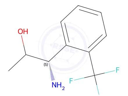 Chemical structure of (1S)-1-amino-1-(2-(trifluoromethyl)phenyl)propan-2-ol