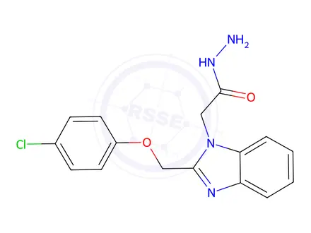 Chemical structure of 2-[2-(4-chlorophenoxymethyl)-1h-1,3-benzodiazol-1-yl]acetohydrazide