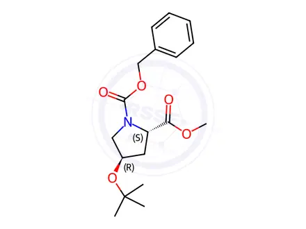 Chemical structure of Z-Hyp(tBu)-OMe