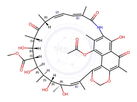 Chemical structure of 17-Deoxy-17-oxostreptovaricinoic acid methyl ester