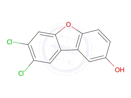 Chemical structure of 7,8-Dichlorodibenzo[b,d]furan-2-ol