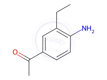 Chemical structure of Acetophenone, 4-amino-3-ethyl-(6CI)