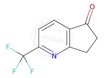 Chemical structure of 2-(trifluoromethyl)-5H,6H,7H-cyclopenta[b]pyridin-5-one