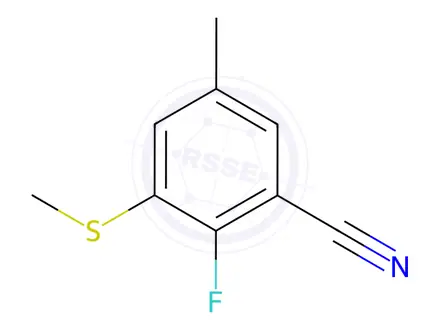 Chemical structure of 2-Fluoro-5-methyl-3-(methylthio)benzonitrile