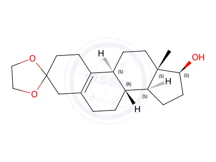 Chemical structure of 17β-Hydroxyestr-5(10)-en-3-one ethylene acetal