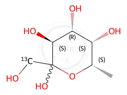 Chemical structure of L-[1-13C]fucose