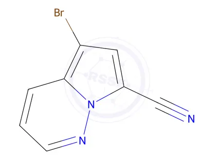Chemical structure of 5-Bromopyrrolo[1,2-b]pyridazine-7-carbonitrile