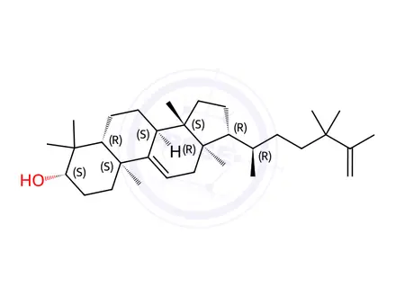 Chemical structure of 24,24-Dimethyl-5α-lanosta-9(11),25-diene-3β-ol