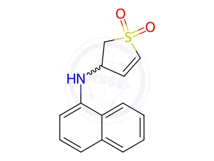 Chemical structure of 3-(Naphthalen-1-ylamino)-2,3-dihydrothiophene 1,1-dioxide