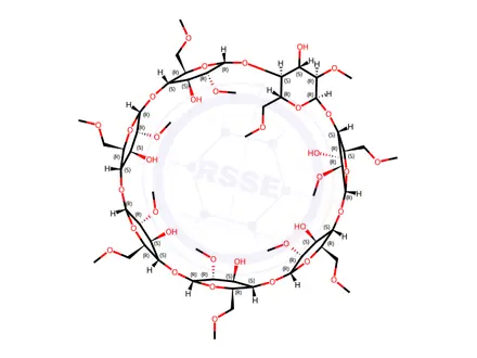 Chemical structure of Di-O-methyl-beta-cyclodextrin