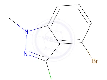 Chemical structure of 4-Bromo-3-chloro-1-methyl-1H-indazole