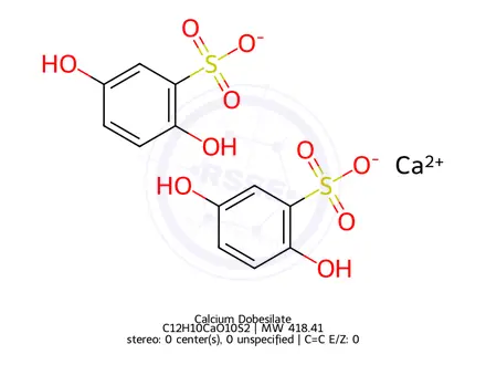 Chemical structure of Calcium Dobesilate