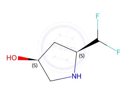 Chemical structure of (3S,5S)-5-(difluoromethyl)pyrrolidin-3-ol