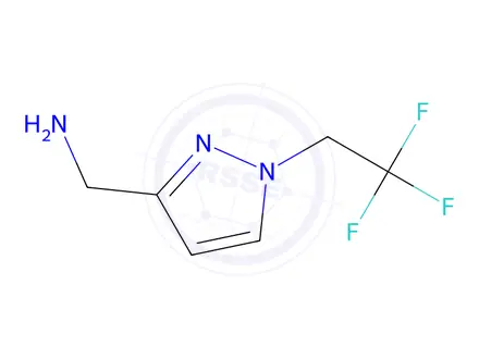 Chemical structure of 1-[1-(2,2,2-trifluoroethyl)-1H-pyrazol-3-yl]methanamine