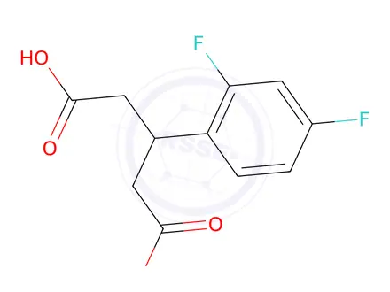 Chemical structure of 3-(2,4-Difluorophenyl)pentanedioic acid