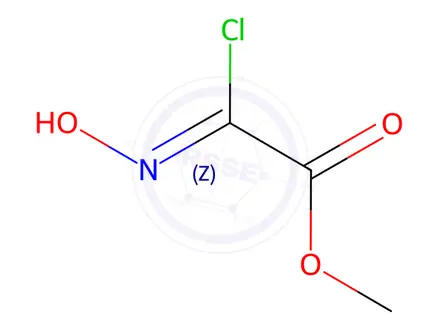 Chemical structure of 2-Chloro-2-(hydroxyimino)acetic Acid Methyl Ester