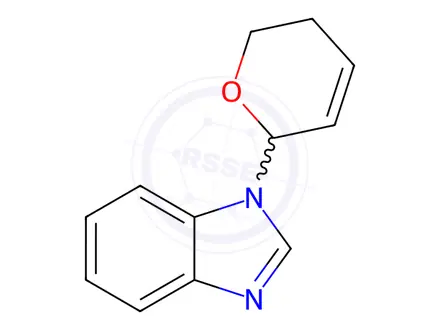 Chemical structure of 1H-Benzimidazole,1-(5,6-dihydro-2H-pyran-2-yl)-(9CI)