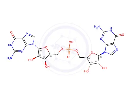 Chemical structure of guanylyl 2'-5' guanosine
