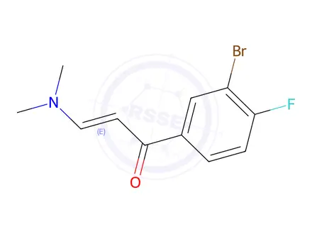 Chemical structure of 1-(3-Bromo-4-fluorophenyl)-3-(dimethylamino)prop-2-en-1-one