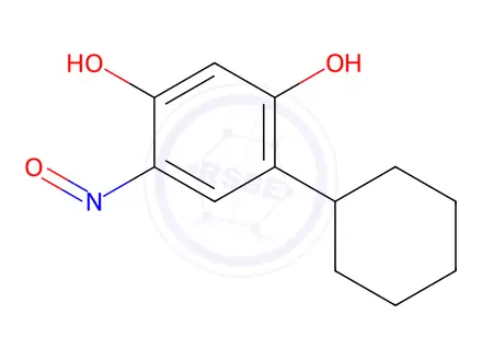 Chemical structure of 1,3-Benzenediol, 4-cyclohexyl-6-nitroso-(9CI)