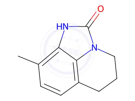 Chemical structure of 4H-Imidazo[4,5,1-ij]quinolin-2(1H)-one,5,6-dihydro-9-methyl-(9CI)