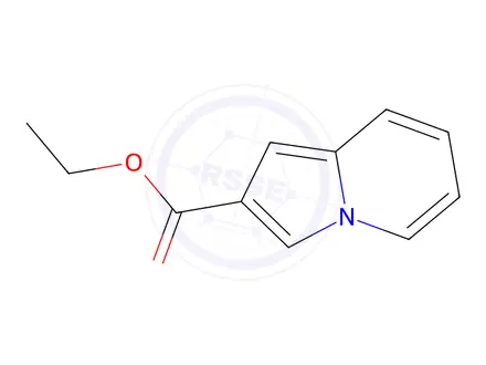 Chemical structure of ethyl indolizine-2-carboxylate