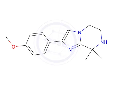 Chemical structure of 2-(4-Methoxyphenyl)-8,8-dimethyl-5,6,7,8-tetrahydroimidazo[1,2-a]pyrazine