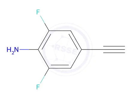 Chemical structure of 4-ethynyl-2,6-difluoro-aniline