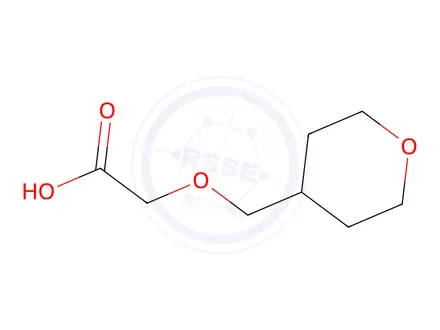 Chemical structure of 2-[(Tetrahydro-2H-pyran-4-yl)methoxy]acetic acid