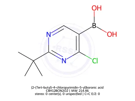 Chemical structure of (2-(Tert-butyl)-4-chloropyrimidin-5-yl)boronic acid