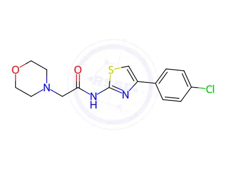 Chemical structure of N-(4-(4-chlorophenyl)thiazol-2-yl)-2-morpholinoacetamide