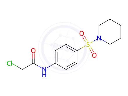Chemical structure of 2-Chloro-N-[4-(piperidine-1-sulfonyl)-phenyl]-acetamide