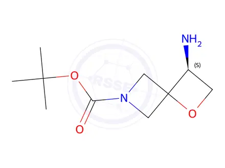 Chemical structure of Tert-butyl (S)-3-amino-1-oxa-6-azaspiro[3.3]Heptane-6-carboxylate