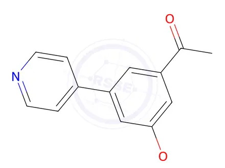 Chemical structure of 3-Methoxy-5-(4-pyridyl)acetophenone