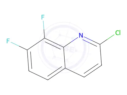 Chemical structure of 2-chloro-7,8-difluoroquinoline